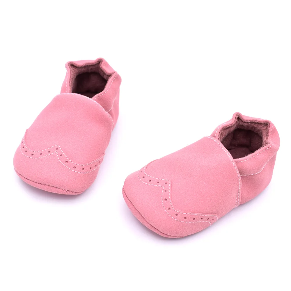 E& Bainel новые детские мокасины младенческие малышей замша кожаная обувь Дети Девочки Мальчики Prewalker нескользящая Мягкая подошва обувь первые ходунки - Цвет: pink