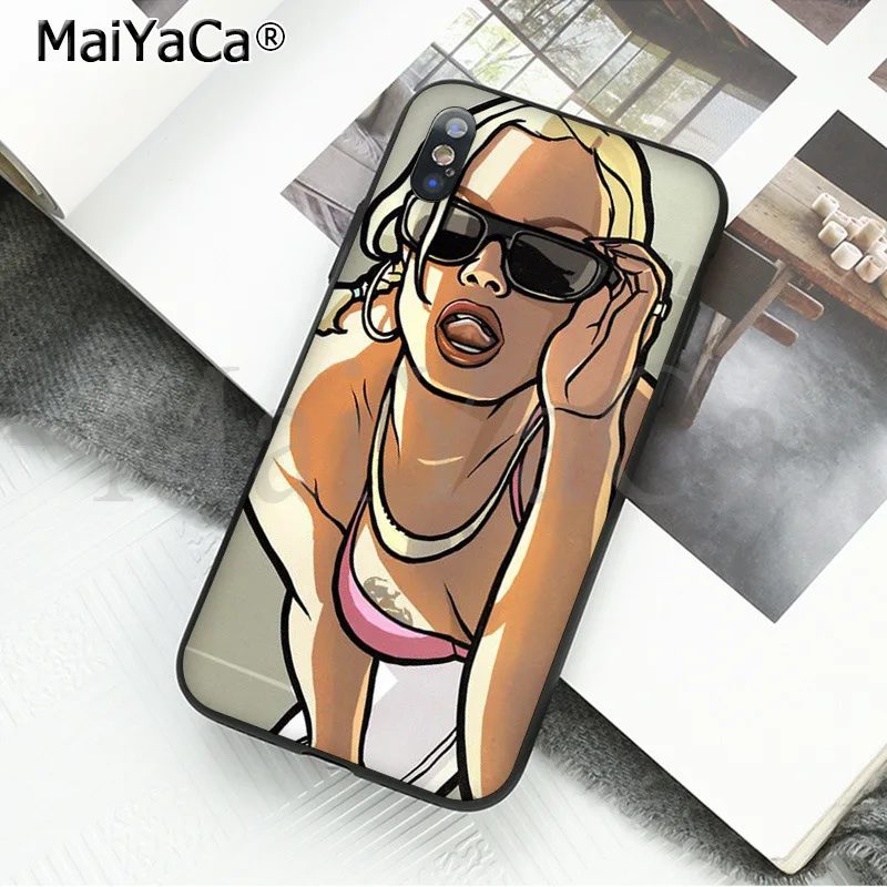 MaiYaCa rockstar gta 5 Grand Theft новое поступление черный чехол для телефона для Apple iPhone 8 7 6 6S Plus X XS MAX 5 5S SE XR - Цвет: A12
