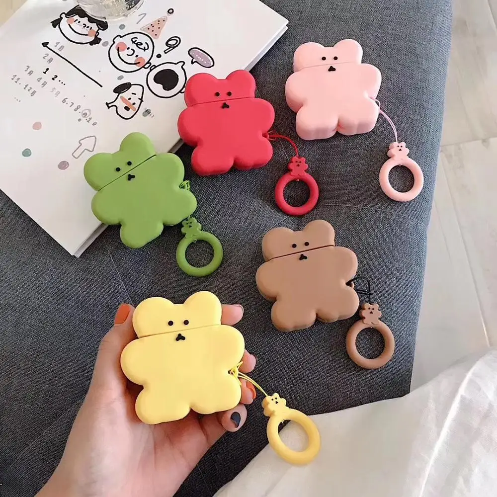 

Cartoon Little Bear case for Airpods case protection Cover Airpod 1/2 Wireless Bluetooth Headset Colorful Headphone Case Lovely