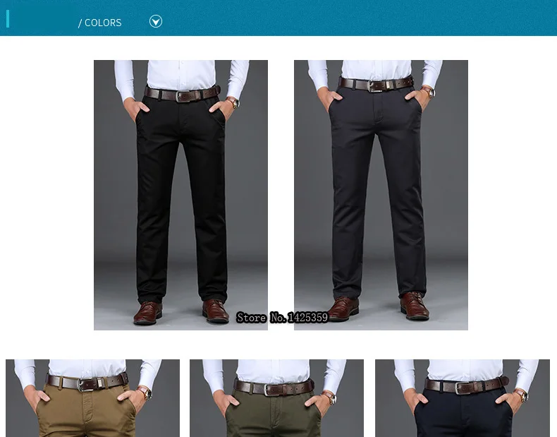 JEEP SPIRIT осенние брендовые деловые повседневные брюки для мужчин из тенселевой ткани со средней талией Прямые брюки для мужчин размера плюс 29-42 брюки карго для мужчин
