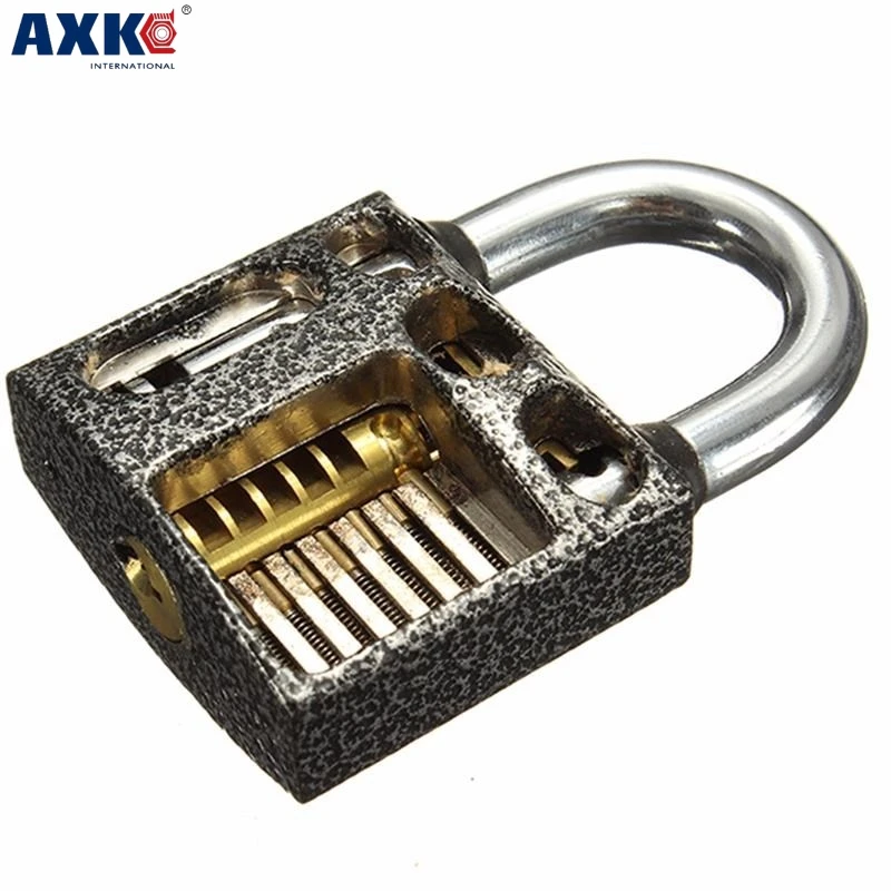 

Axk Transparent Practice Lock Locksmith Transparent Visible Pick Cutaway Practice Padlock Lock With Broken Key