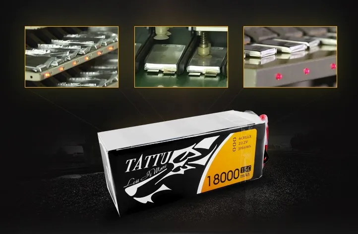 TATTU 18000mAh 22,2 V 6S LiPO аккумулятор 15C для большой нагрузки Multirotor FPV Дрон гексакоптер октокоптер