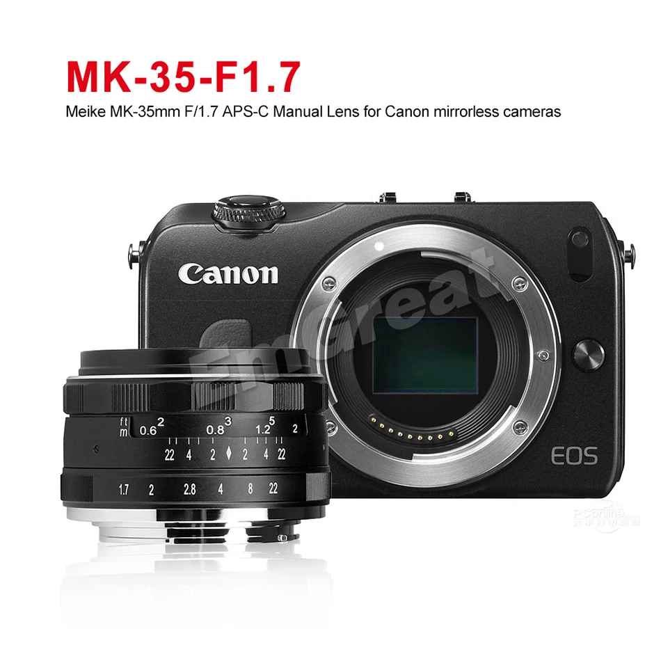 Meike MK-35-1.7 35 мм F1.7 объектив с ручным фокусом APS-C для Canon или sony или Fuji или Для беззеркальных камер с креплением 4/3