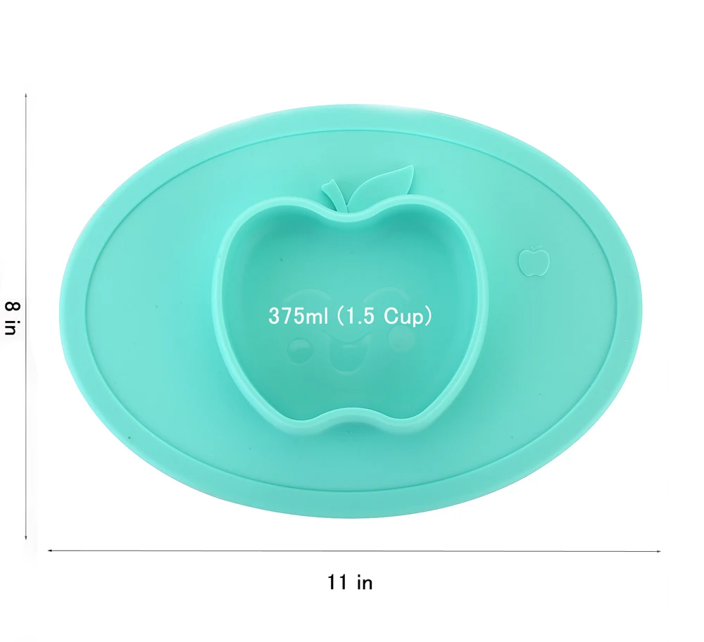 Qshare Baby Bowls Plate Tableware Silicone Children Food Container Infant Feeding Cup Baby Dishes Child Kids Feed Plate