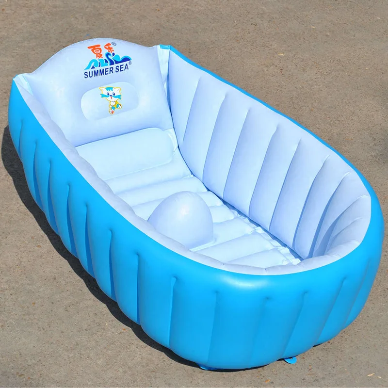 

Portable Bathtub Inflatable Bath Tub for Baby Cushion Bathtub with Air Pump Keep Warm Folding Banheira Inflavel Child Thicken