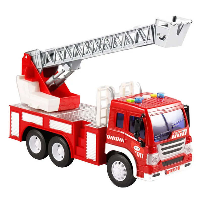 

New Mini Fire Truck Model Alloy Vehicle Truck Toy Children Gift Model Control Ladder Truck Rescue Car Toy Model Kids Gifts