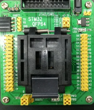 

free shipping STM32 Programming Adapter Test Socket for LQFP64 QFP64 QFP Package 0.5mm Pitch =STM32-QFP64