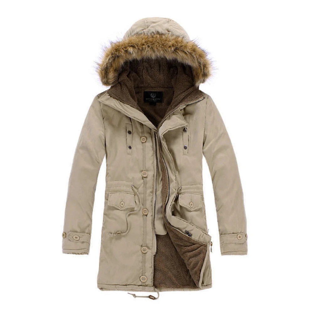 2016 New Military Army Style Solid Winter Parka Jackets Fashion Warm