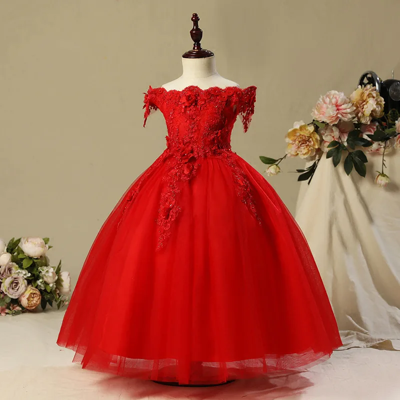 2019New meisje zomer prinses jurk Meisjes bruiloft pluizige meisje een-schouder jurk kinderen gastheer piano kostuum bloem meisje jurk 2019New meisje zomer prinses jurk Meisjes bruiloft pluizige meisje een-schouder jurk kinderen gastheer piano kostuum bloem meisje jurk