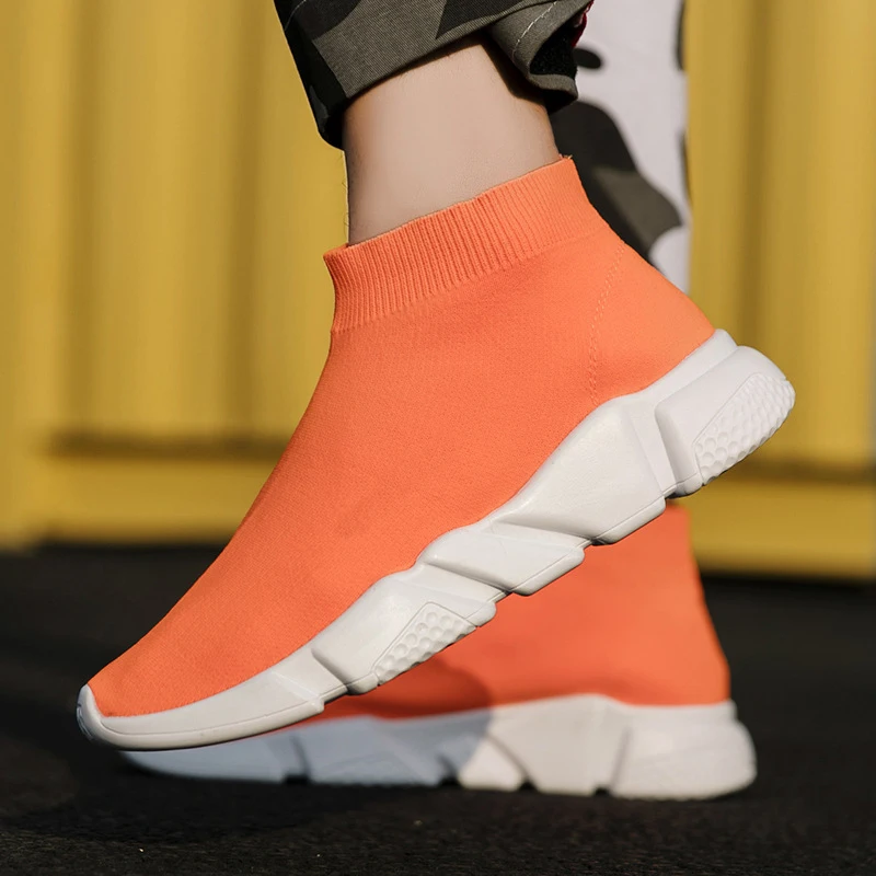 2019 Новое поступление дышащая сетчатая пара обувь для бега легкая высокая обувь zapatos mujer Deportivos мужские уличные носки для бега кроссовки