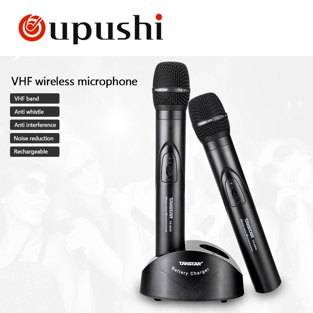 Oupushi высококачественный перезаряжаемый микрофон для домашнего караоке