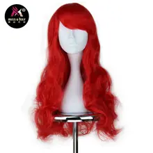 Miss U волосы ребенок взрослый Синтетические длинные волнистые красные волосы ролевые игры волосы Косплей Костюм парик для Хэллоуина