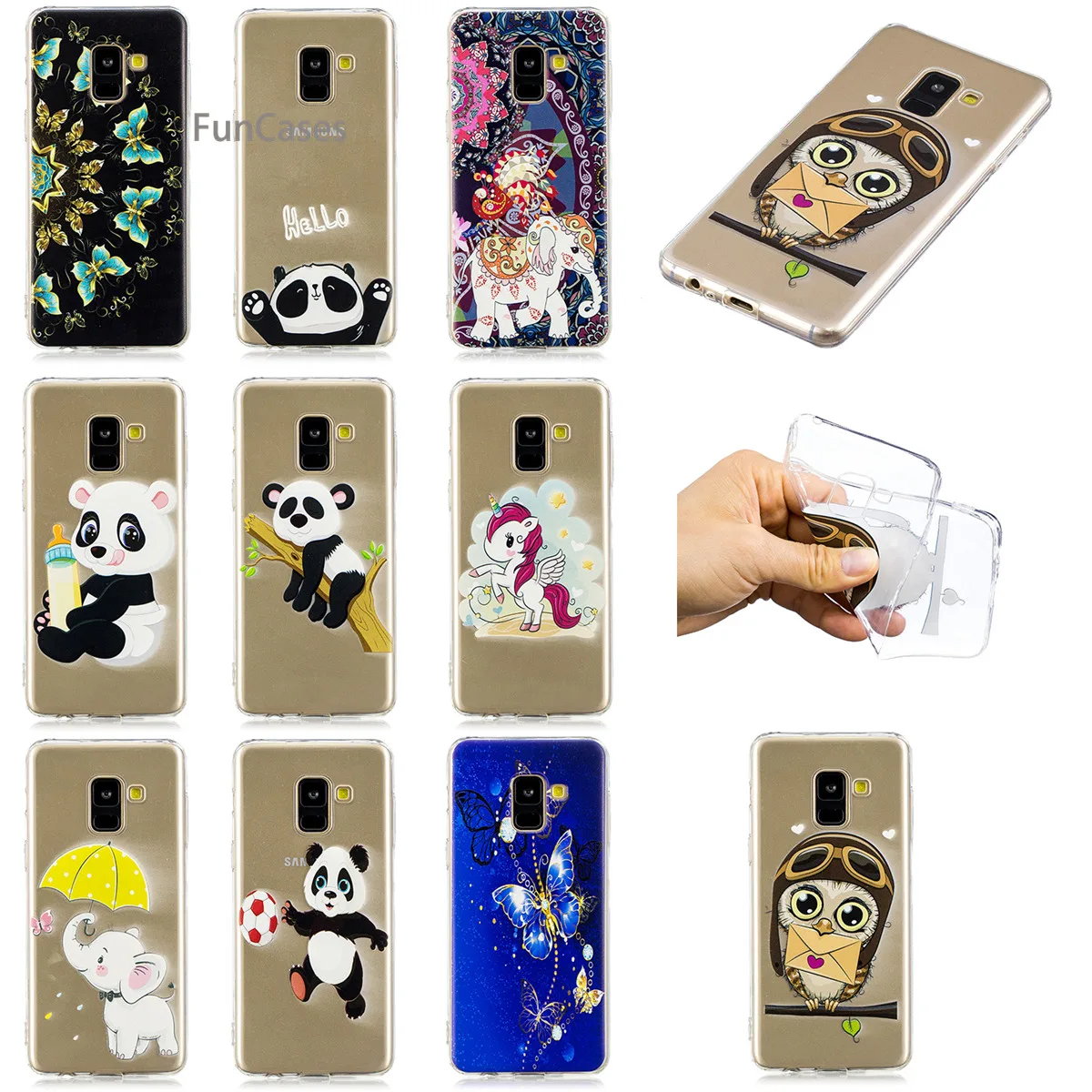 Lovely Panda Phone Case sFor Cellular Samsung A8 2018 Soft TPU Phone Case Accessory Floral Back Cover For Samsung Galaxy A530 Lovely Panda Phone Case sFor Cellular Samsung A8 2018 Soft TPU Phone Case Accessory Floral Back Cover For Samsung Galaxy A530