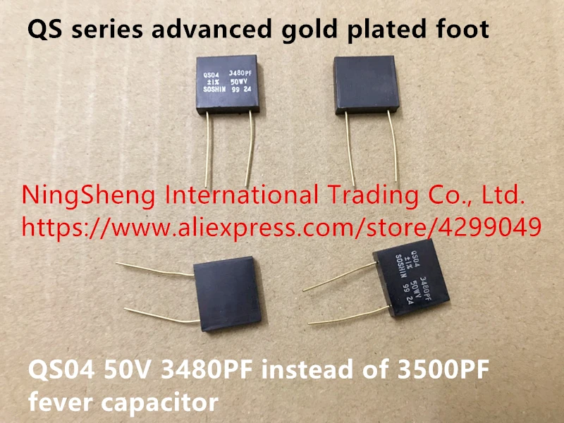 

Original new 100% Japan import advanced gold plated foot QS series QS04 50V 3480PF instead of 3500PF fever capacitor (Inductor)