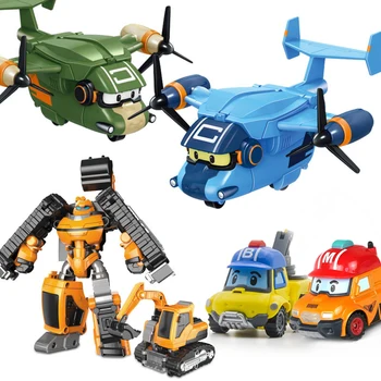

Robocar Poli Korea Kids Toys carey carrier Tank police car Metal Car Toy Car Model Toy Anime Action Figures Toys