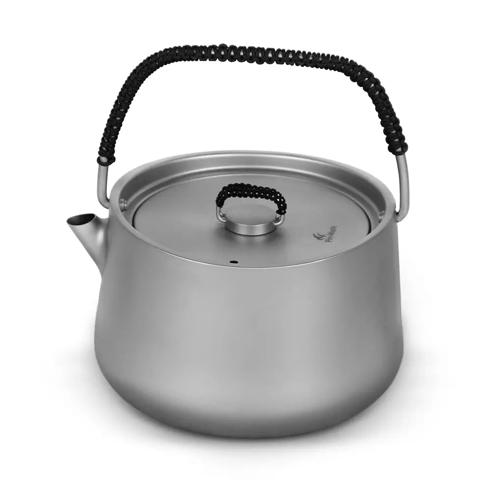 

1.0L Portable Camping Pot Pan Kettle Ultralight Titanium Kettle Outdoor Tableware Cookware Teapot Cooking Tool for Picnic BBQ