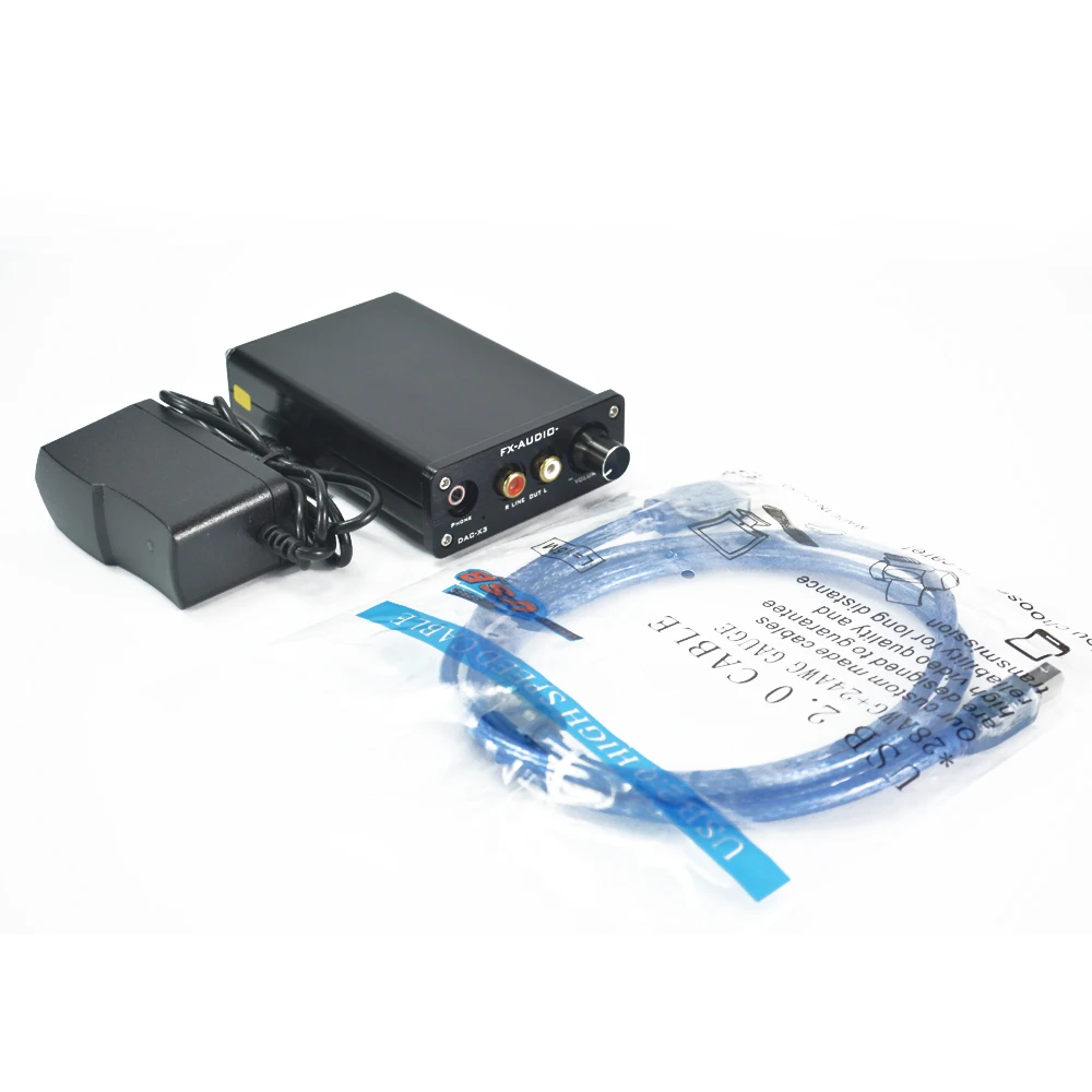 FX-Audio DAC-X3 Desktop DAC Headphone Amplifier Hi fi CM108+CS8416+CS4344+NE5532 Headphone Amp DAC USB Optical input