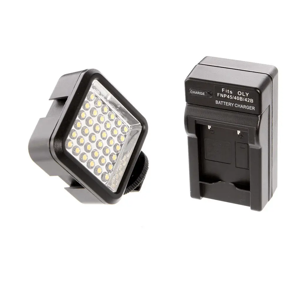 Мини 36-светодиодный светильник для видеосъемки с блокировкой обуви+ зарядное устройство для DSLR камеры видеокамеры DV