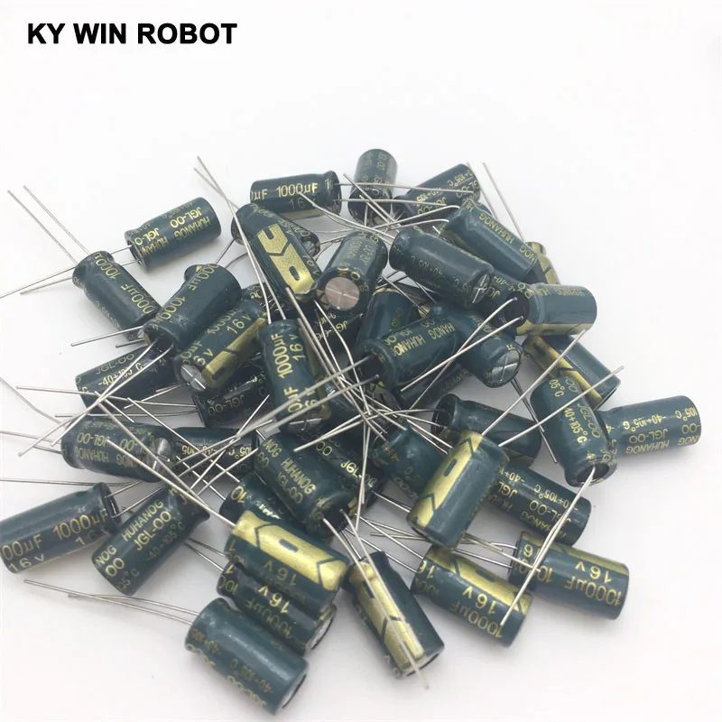 Aluminum Capacitor 50PCS 1000uF 108 20% 8*16mm 16V 1000000nF 1000000000pF Diameter8mm
