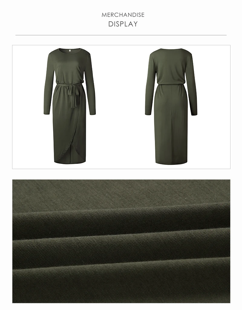 Autumn Bodycon Dress Women Sexy Split Bandage Long Sleeve Plus Size Casual Vestidos Mujer 2018 Maxi Asymmetrical O-neck Dresses  (28)