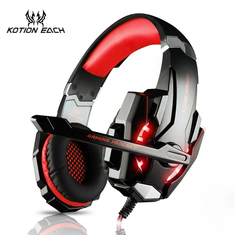 KOTION EACH G9000 3.5MM Gaming Headset Best casque Stereo PS4 Gamer Headphone with Mic LED Litht for Computer PC audifonos Gamer KOTION EACH G9000 3.5MM Gaming Headset Best casque Stereo PS4 Gamer Headphone with Mic LED Litht for Computer PC audifonos Gamer