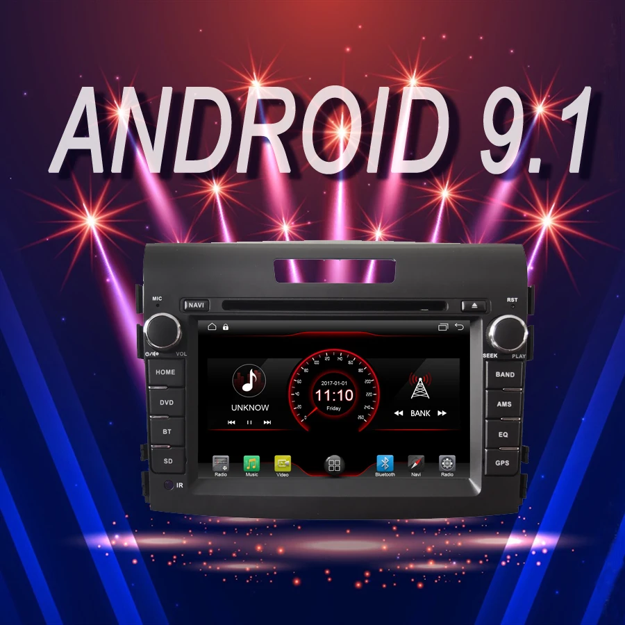 

OTOJETA Brand Car Android 9.1 Multimedia Player for HONDA CRV 2012 GPS Navigation Device with Camera Aux bluetooth steering