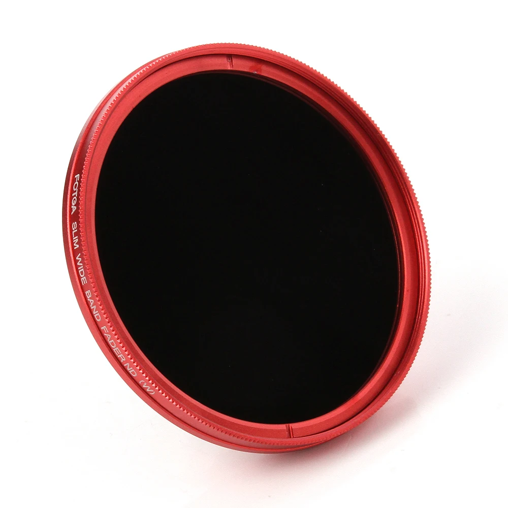 

FOTGA 58mm Slim Fader ND(W) Filter Variable Adjustable ND2 ND8 to ND400 Red Ring
