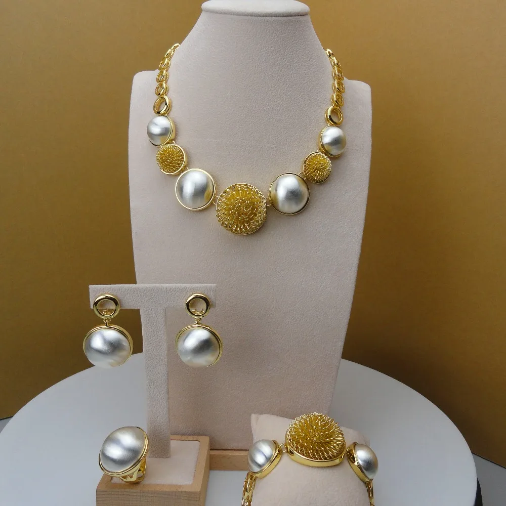 Yuminglai африканские ювелирные изделия из золота из Дубаи наборы уникальный дизайн для женщин FHK5704