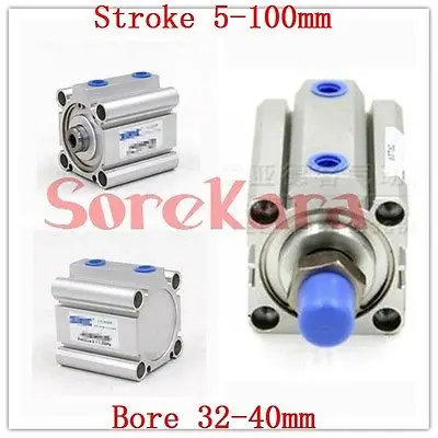 

ACQ32x85 Compact Cylinder Standard Double Acting Single Rod Bore 32mm Stroke 85mm AIRTAC Type