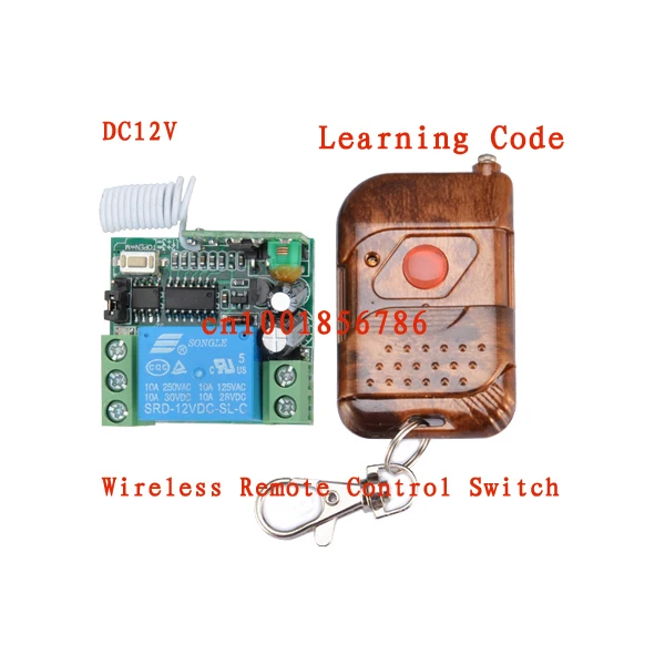 Free shipping +Wholesale DC 12v 10A relay 1CH wireless RF Remote Control Switch Transmitter+ Receiver+Case