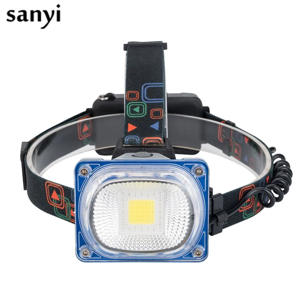 

1000LM Rechargeable COB LED Headlamp 3 Modes LED Head Light Lamp Outdoor Camping Hunting Fishing Flashlight+USB Charging Cable