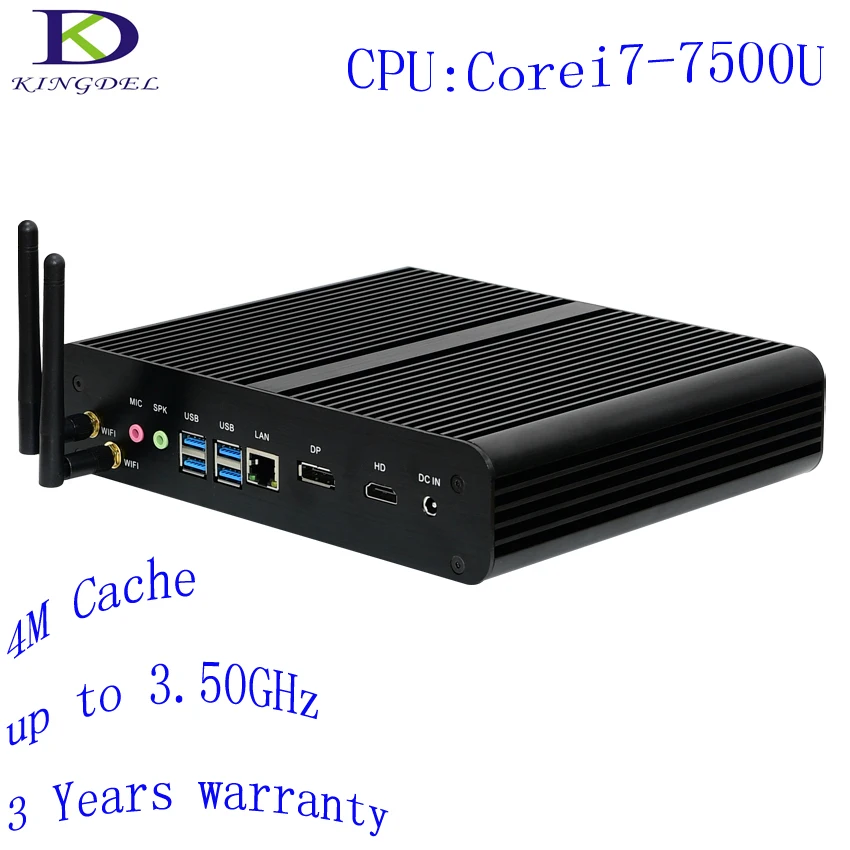 [Core i7 7500U] Kingdel 7th Gen Mini PC,Windows 10 Kaby Lake Fanless
