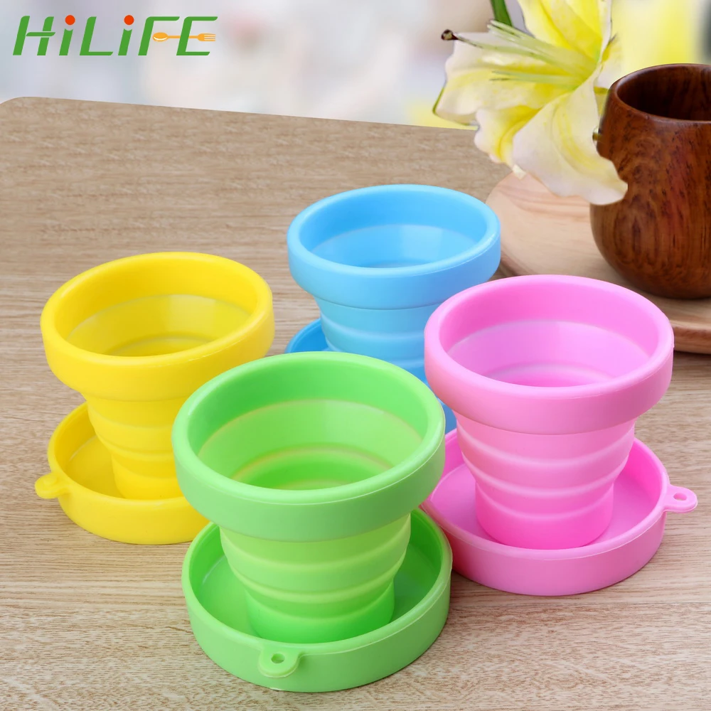 

HILIFE Silicone Water Drinking Cup Tea Cup Retractable Folding Telescopic Collapsible Gargle Cup For Outdoor Travel Portable