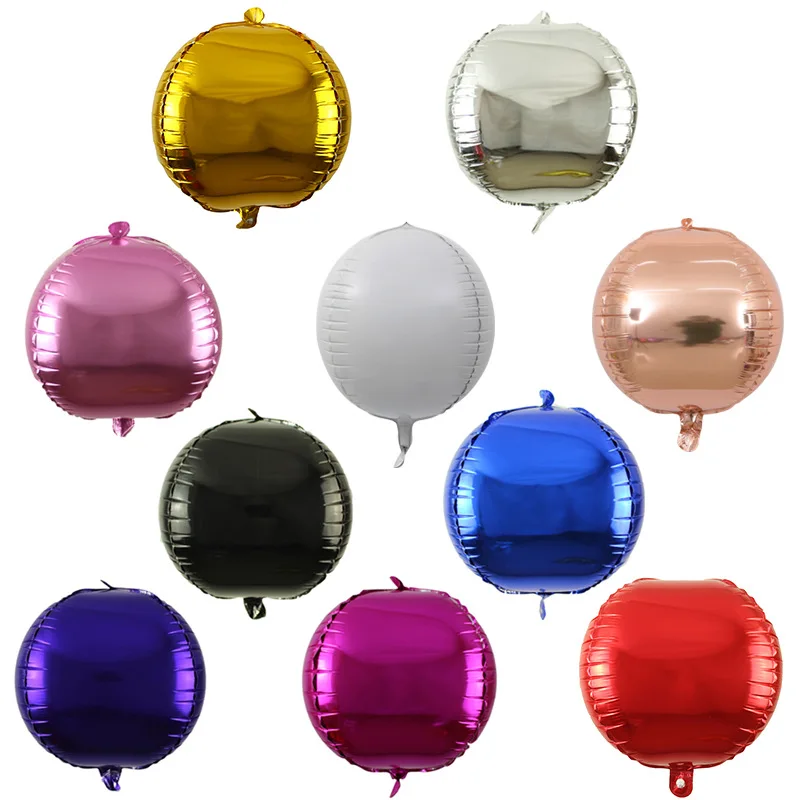 10 Colors 50pcs 4d 18 Round Shape Foil Ballons For Wedding Party
