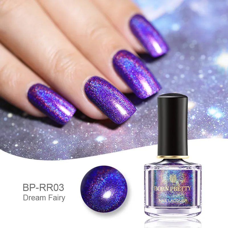 BORN PRETTY Deluxe голографический лак для ногтей Блестящий лазер Блестящий мерцающий цветной лак для ногтей 6 мл - Цвет: Dream Fairy