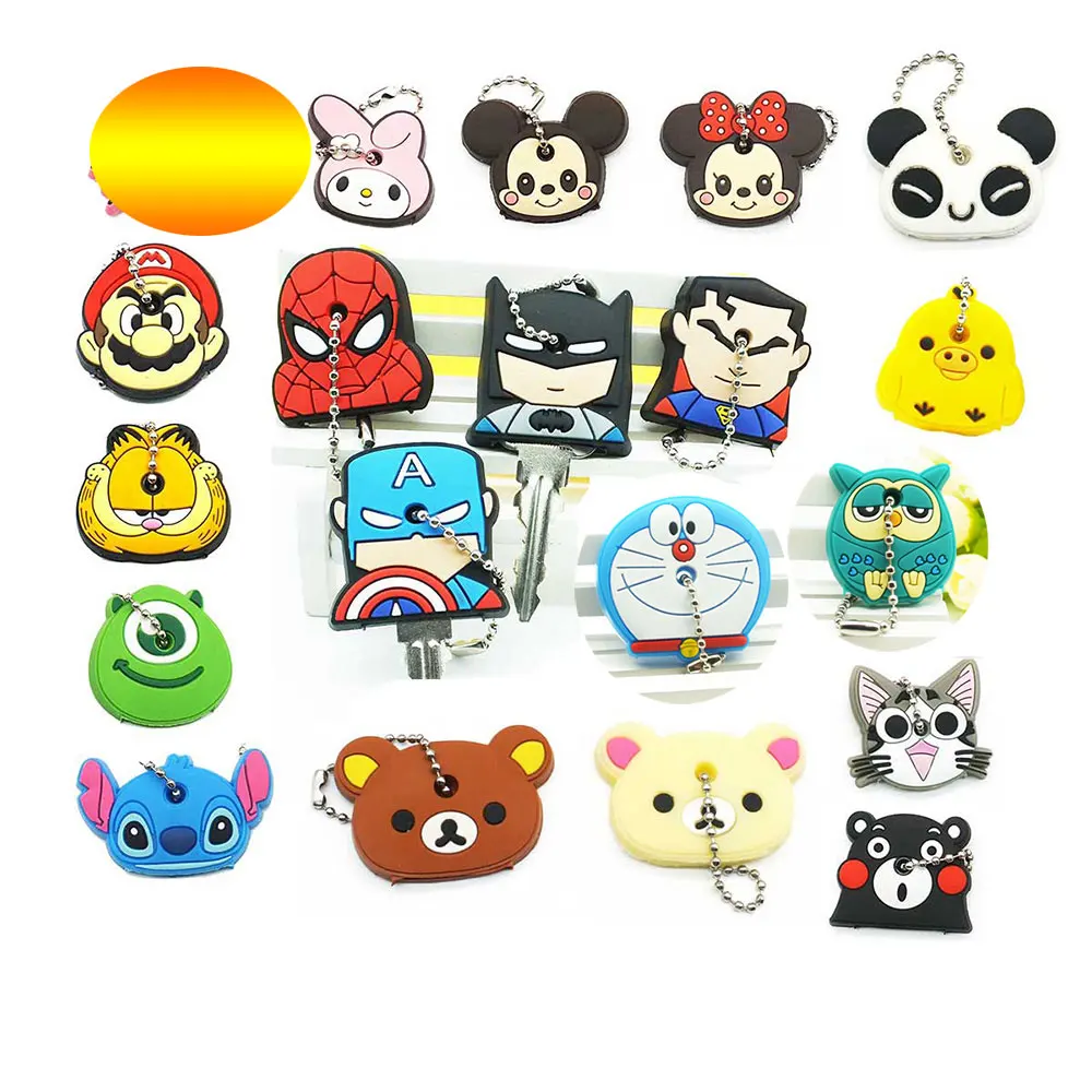 

20PCS a set cartoon Silicone Protective key Case Cover For key Control Dust Cover Holder Organizer Home Accessories Supplies