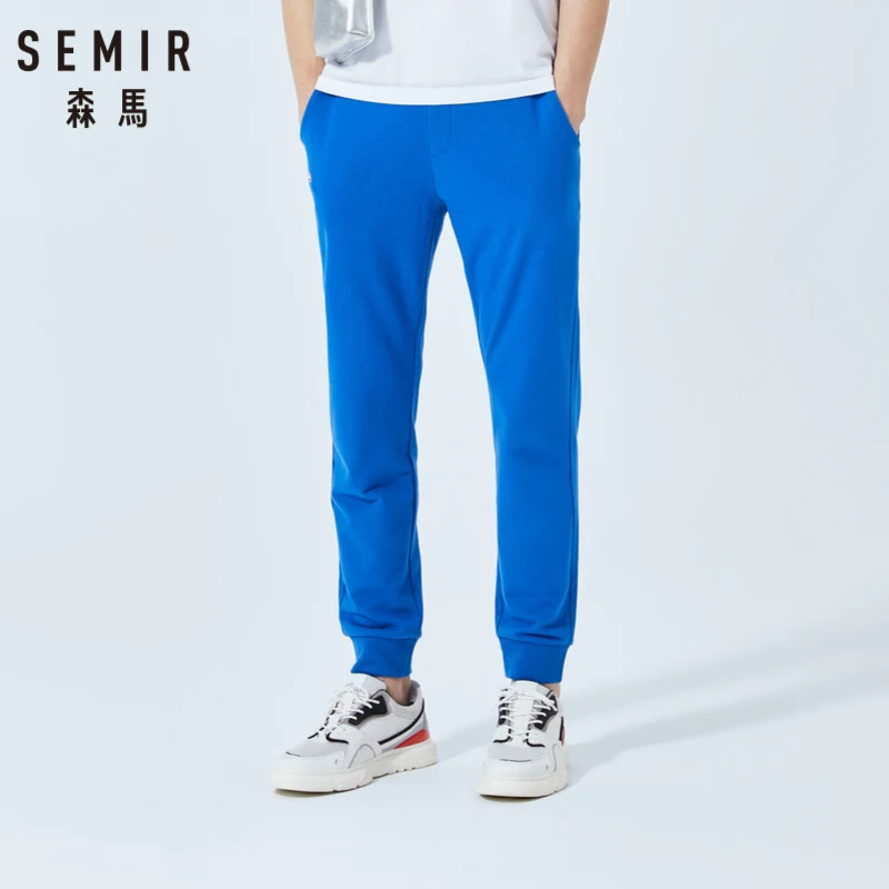 Ceny SEMIR Casual spodnie 2019 spodnie na lato mężczyźni nowe litery hafty sportowe zbliżenie spodnie spodnie z dzianiny