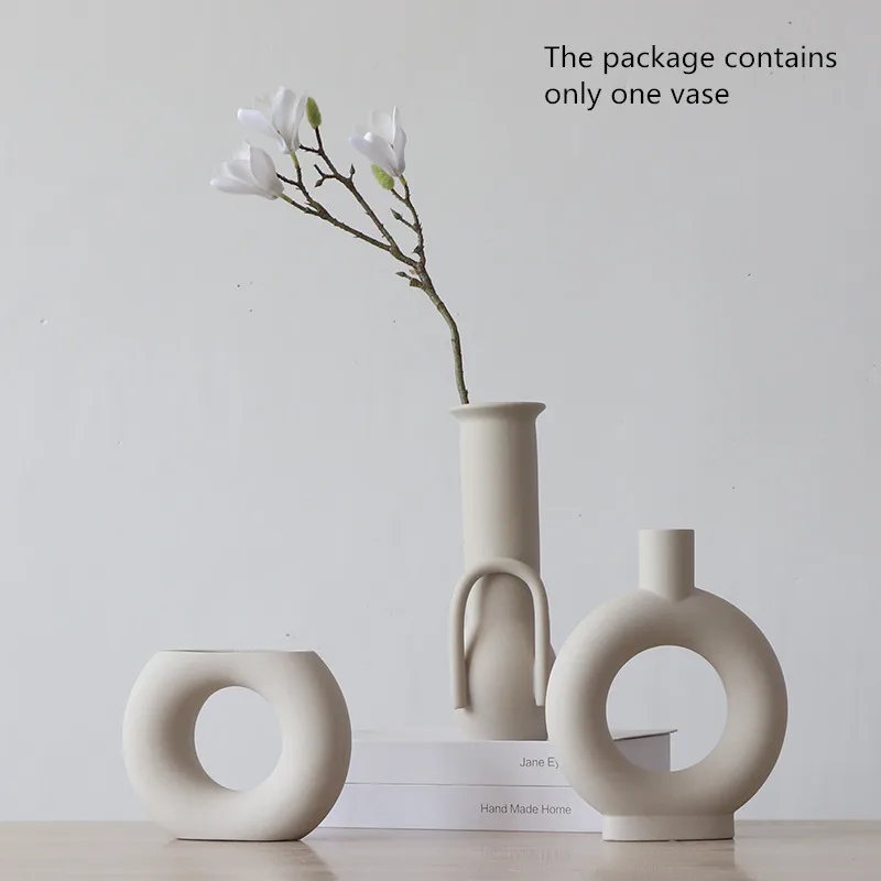 Nordic ceramic vases Mall clothing store personality ornaments Hydroponics plants Creative fashion home decorations WSHYUFEI