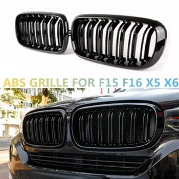 

Bat-Styling 2 Fin ABS Grill For BMW F15 F16 X5 X6 Front Grille Glossy Black Matte Black Front Bumper Kidney Grille X5M X6M 2015+