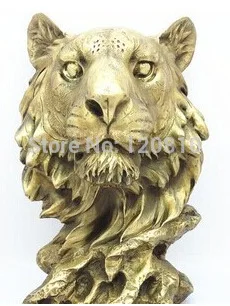 

Bronze statue copper steller's decoration tiger head bronze sculpture, apotropaic home decoration crafts