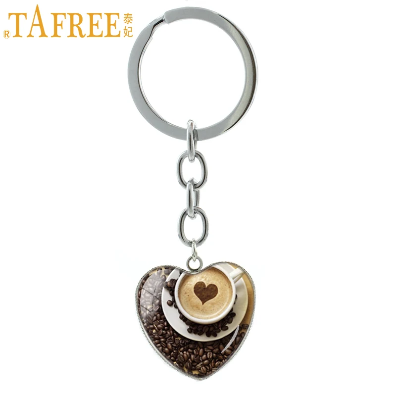 TAFREE Новые Модные женские ювелирные изделия стеклянный брелок для ключей в форме