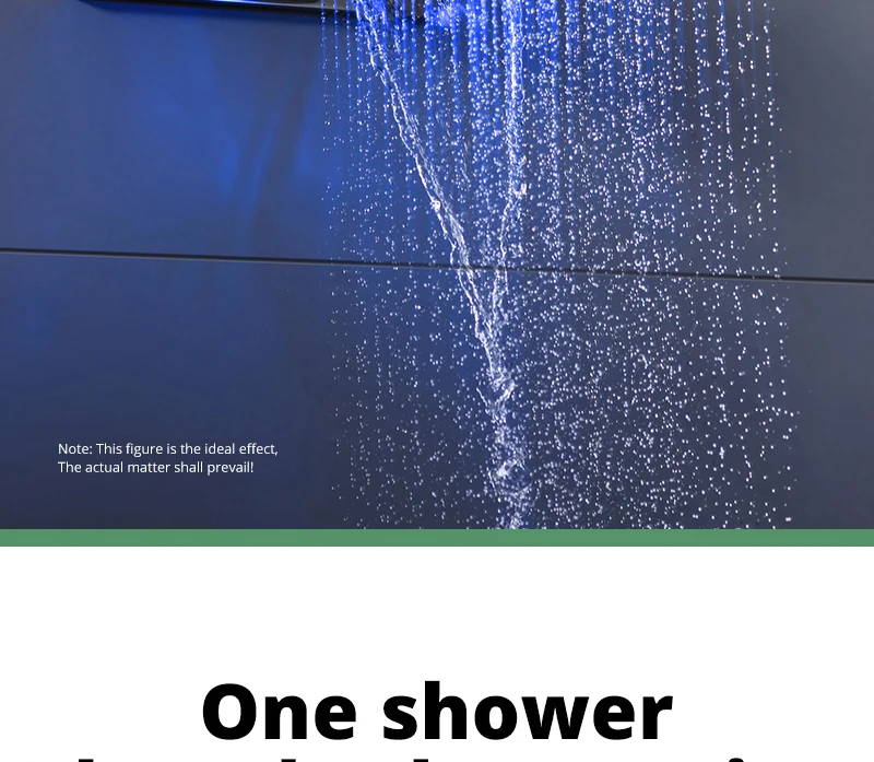 Led Shower Set 22 Waterfall Controller Smart Shower System Massage Bath & Shower Faucets (7)