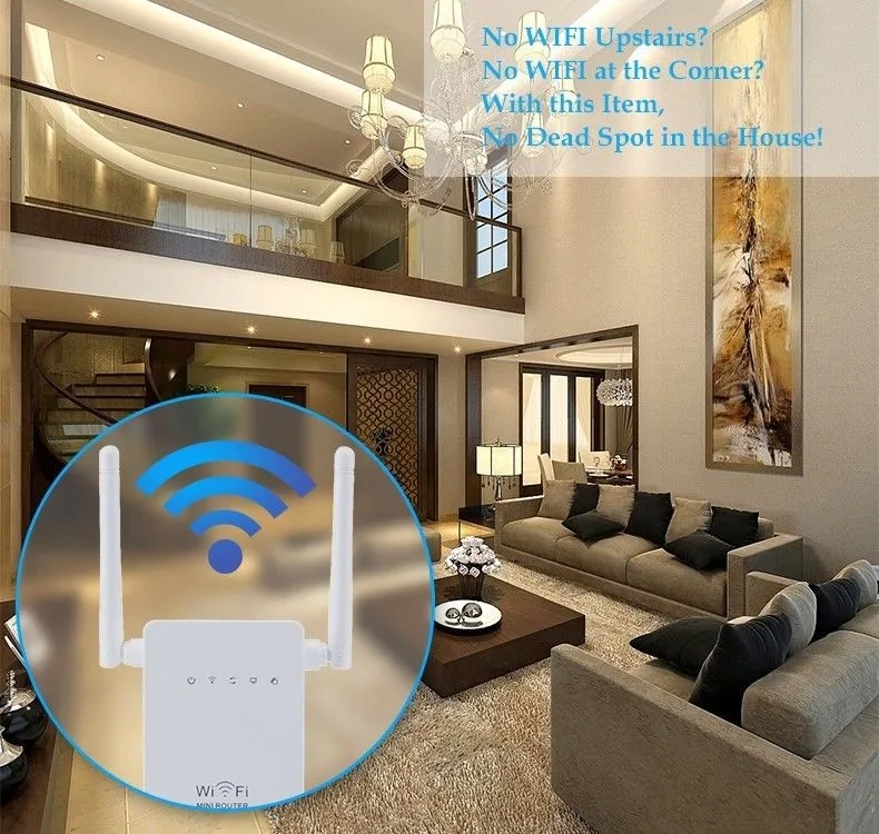 Беспроводной Wi-Fi ретранслятор 802,11 N сеть WLAN расширитель диапазона 300 Мбит/с 2,4 ГГц маршрутизатор