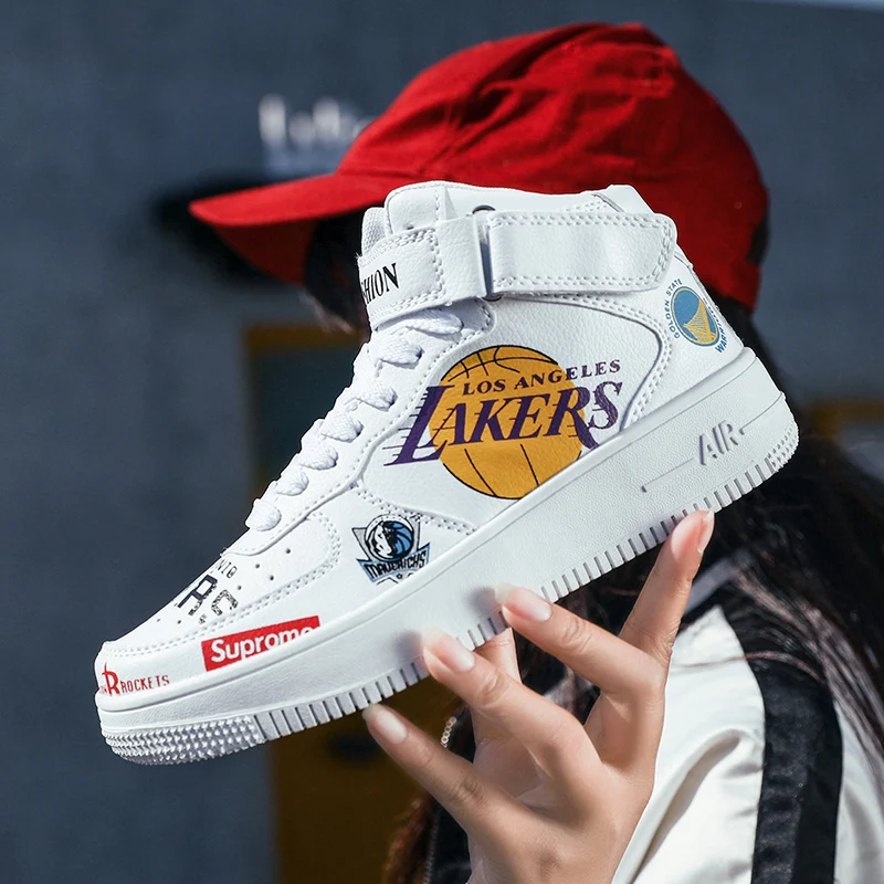 

Zanvllchy 2019 White High Top Sneakers Men Summer Breathable Casual Shoes Male Black Hand Painted Baskets Red Chaussure Homme