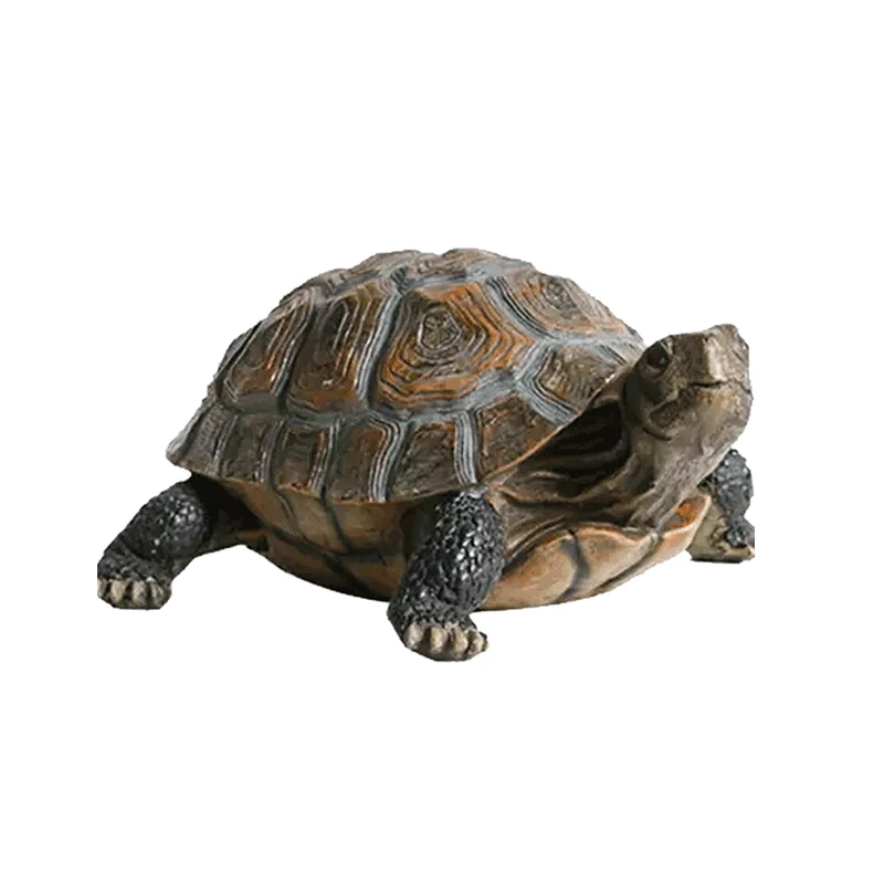 

33x24x14cm Simulation Animal Turtle Ornaments Home Garden Pool Pond Resin Decoration Statue Sculpture Crafts Christmas Gift