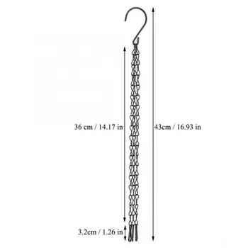 

New Year Macetero 3 PCS Garden Planter Flower Pot Basket Replacement Iron Hanging Chain + Hooks Set Flower Pot