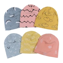 Gorro do bebê chapéu de algodão vara figura impressão bonés para bebê menino menina infantil chapéu primavera outono crianças chapéus bonés