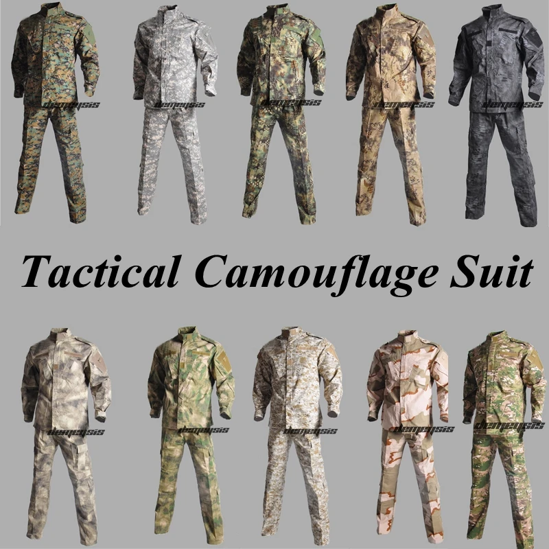 Hunting Sniper Camouflage Ghillie Suit Tactical Military Combat Airsoft Uniform Jacket + Pants Multicam Typhon Uniforme Militar Hunting Sniper Camouflage Ghillie Suit Tactical Military Combat Airsoft Uniform Jacket + Pants Multicam Typhon Uniforme Militar