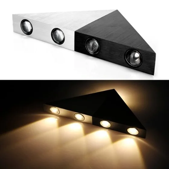 

5W 5 High Power Warm White LED Triple-cornered Wall Lamp Night Light Wall Lamp AC90-240V LED Bulb/Tubes