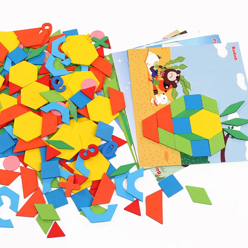 

250Pcs Wooden Game Montessori Educational Child Jigsaw Puzzle Learning Education Learning Wood Developing Toy For Children Gift